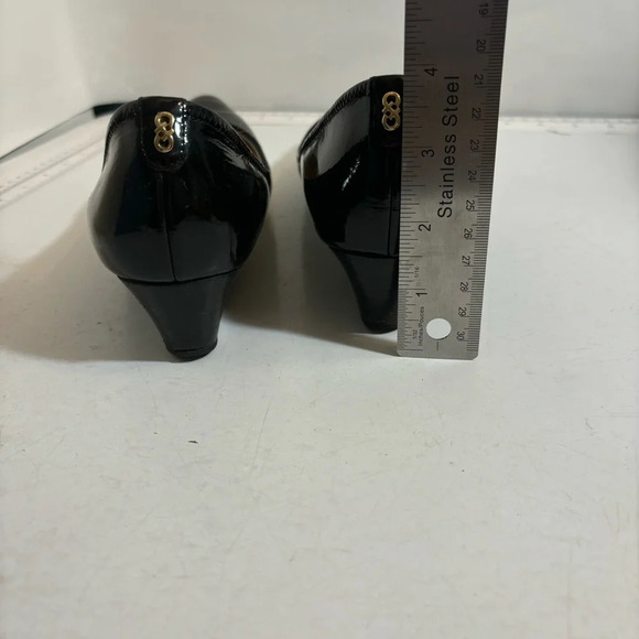 Cole Haan women’s black patent leather wedge heel slip on shoe in size - Picture 13 of 14